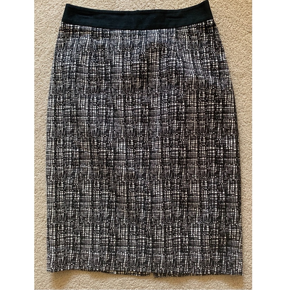 Modern Black and White Pencil Skirt